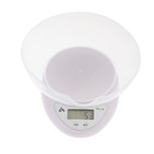 Весы кухонные Luazon LVK-706, электронные, с чашей, до 5 кг, белые - Фото 3