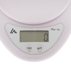 Весы кухонные Luazon LVK-706, электронные, с чашей, до 5 кг, белые - Фото 6