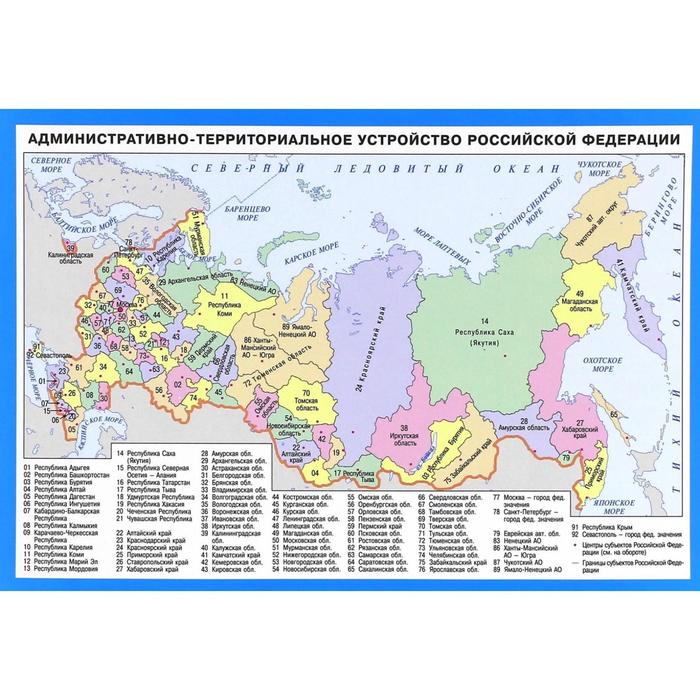 Административно территориальное устройство россии схема