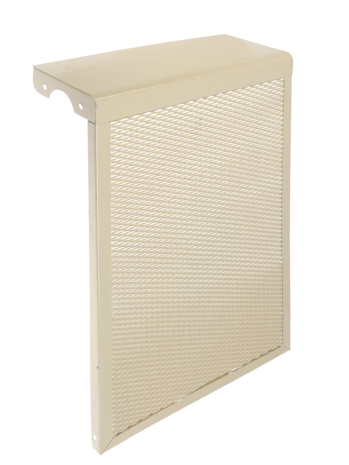 УЦЕНКА Экран на чугунный радиатор «Лидер», 390×610×150 мм, 4 секции, металлический, бежевый - Фото 1