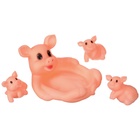 Набор резиновых игрушек для ванны «Мыльница: Свинка», с пищалкой, 4 шт, Крошка Я - Фото 2