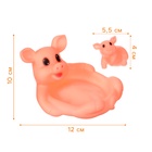 Резиновые игрушки для ванны Крошка Я «Мыльница: Свинка», с пищалкой, в наборе 4 шт. - Фото 2