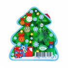 Открытка-мини "С Новым Годом! глиттер, Дед Мороз, Елка (комплект 20 шт) - фото 25631554