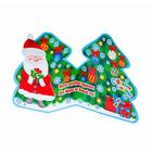 Открытка-мини "С Новым Годом! глиттер, Дед Мороз, Елка (комплект 20 шт) - фото 25631555