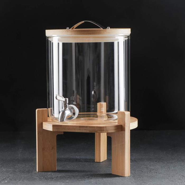 Диспенсер для напитков на подставке «Банка», 5 л - Фото 1