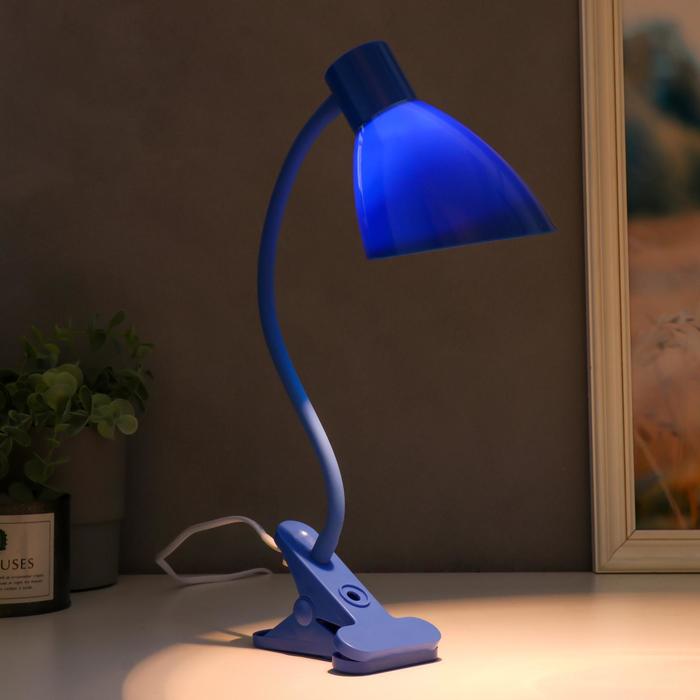 Настольная лампа 16700/1BL Е27 15Вт синий RISALUX - фото 1910229216