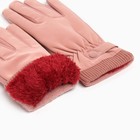Перчатки женские двухслойные MINAKU водонепроницаемые, размер 6,5, цвет розовый - Фото 3