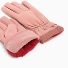 Перчатки женские двухслойные MINAKU водонепроницаемые, размер 6,5, цвет розовый - Фото 4