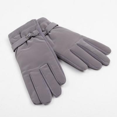 Перчатки женские двухслойные MINAKU водонепроницаемые, размер 6,5, цвет серый