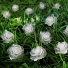 УЦЕНКА Гирлянда «Нить», 4.5 м, уличная, с насадками «Роза», IP44, 30 LED, 2 режима, солнечная батарея, тёмная нить, свечение красное - Фото 3