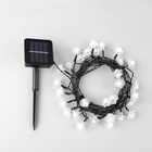 УЦЕНКА Гирлянда «Нить», 4.5 м, уличная, с насадками «Роза», IP44, 30 LED, 2 режима, солнечная батарея, тёмная нить, свечение красное - Фото 5