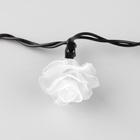 УЦЕНКА Гирлянда «Нить», 4.5 м, уличная, с насадками «Роза», IP44, 30 LED, 2 режима, солнечная батарея, тёмная нить, свечение красное - Фото 6