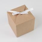 Коробка подарочная складная крафтовая, упаковка, 12 х 12 х 12 см - фото 9356413