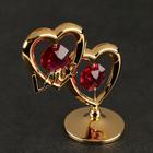 Сувенир «Сердца" мини, с красным кристаллом - фото 1430352
