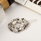 Зажим для волос «Либерти», геометрия, серебро - фото 63056361