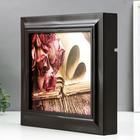 Ключница настенная «Цветы на книге», панно декоративное, венге, 26.5×31.5×4.5 см 7405711