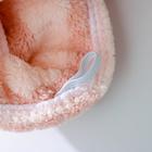Чалма для сушки волос Доляна, микрофибра, с пуговкой, цвет МИКС - Фото 4
