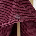 Чалма для сушки волос Доляна, микрофибра, с пуговкой, бордовая - Фото 3