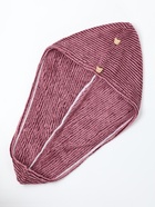 Чалма для сушки волос Доляна, микрофибра, с пуговкой, бордовая - Фото 5