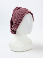 Чалма для сушки волос Доляна, микрофибра, с пуговкой, бордовая - Фото 6