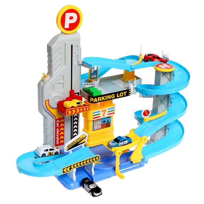 Парковка «Город» с 6 машинками и лифтом, свет и звук - фото 1907296060