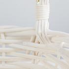 Набор корзин плетеных (ива), 37х37х14/37 см / 31х31х12,5/32 см / 25х25х11/27 см, 3 шт., белы - Фото 2