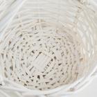 Набор корзин плетеных (ива), 37х37х14/37 см / 31х31х12,5/32 см / 25х25х11/27 см, 3 шт., белы - Фото 3