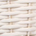 Корзина плетёная для хранения, ива, овальная, белая, с ручкой, набор 3 шт. - Фото 7