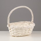Корзина плетёная для хранения, ива, овальная, белая, набор 3 шт. - Фото 4