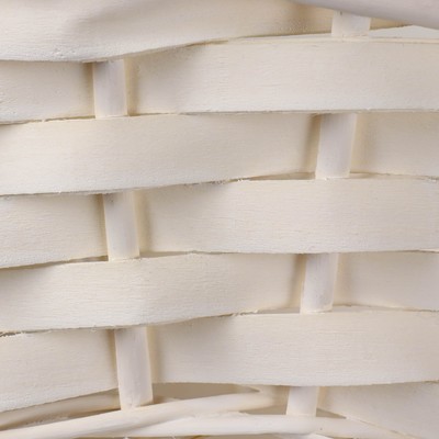 Корзина плетёная для хранения, лоза, с ручкой, овальная, белая, набор 3 шт.