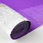 Бумага креп, с серебряным верхом, цвет фиолетовый, 0,5 х 2,5 м - Фото 3