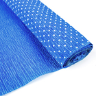 Бумага креп "Горошек", цвет синий, 0,5 х 2,5 м - Фото 2