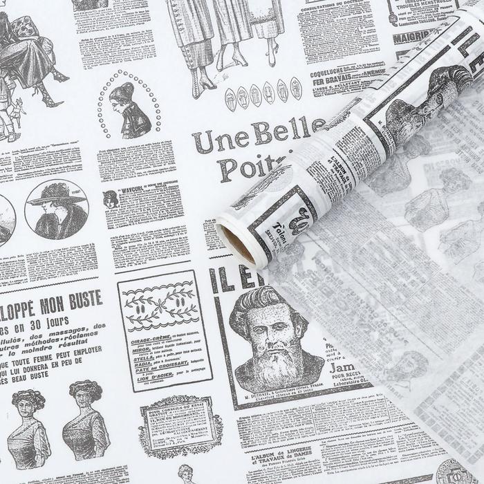 Бумага силиконизированная «Газета», для выпечки, 0,38 х 5 м - фото 1882263552