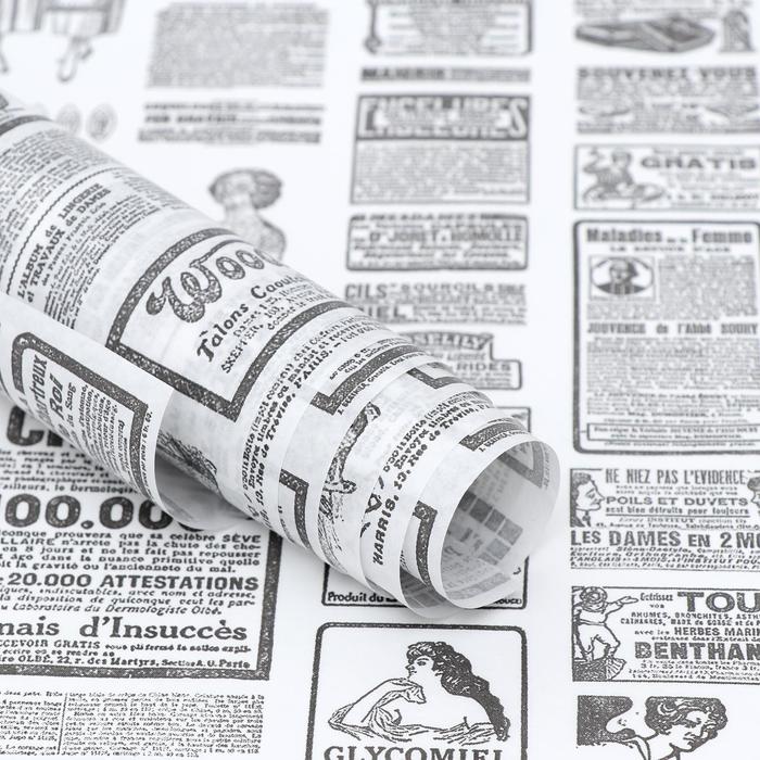 Бумага силиконизированная «Газета», для выпечки, 0,38 х 5 м - фото 1882263554