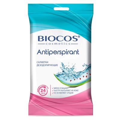 Влажные салфетки BioCos дезодорирующие с еврослотом, 15 шт.