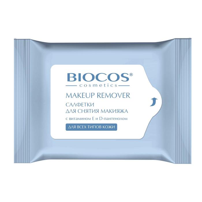 Влажные салфетки для снятия макияжа BioCos для всех типов кожи, 15 шт. - Фото 1
