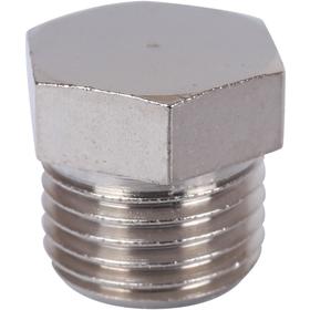 Заглушка STOUT SFT-0025-000014, 1/4", наружная резьба, никелированная латунь