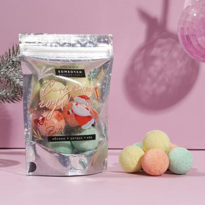 Набор бомбочек для ванн в пакете "Сказочного года" 20 г, 6 шт