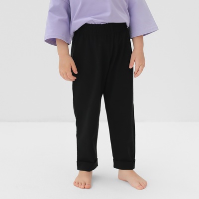 Брюки для девочки MINAKU, рост 98 см, чёрные