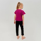 Футболка для девочки MINAKU, цвет лиловый, рост 140 см - фото 63562413