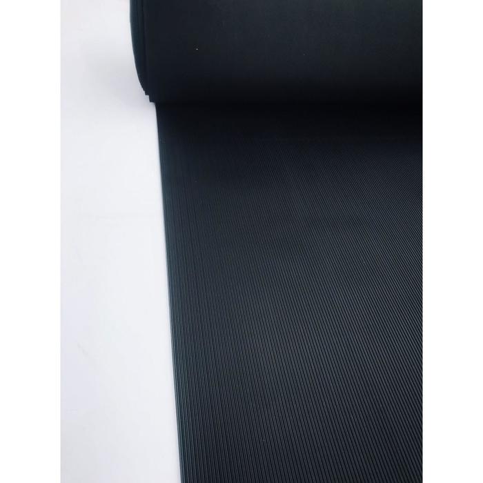 Рулонная резиновая дорожка «Полоска», размер 1х10 м, толщина 3 мм, цвет чёрный - Фото 1