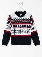 Джемпер детский новогодний вязаный KAFTAN: Snow, чёрный, рост 98-104 см - Фото 4