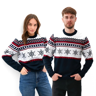 Свитер вязаный новогодний KAFTAN Snow, размер 48