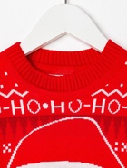 Джемпер детский новогодний вязаный KAFTAN: Santa, красный, рост 110-116 см - Фото 9