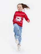 Джемпер детский новогодний вязаный KAFTAN: Santa, красный, рост 98-104 см - Фото 7