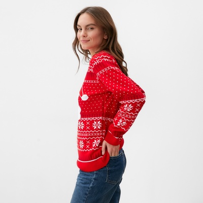 Свитер вязаный новогодний KAFTAN Santa, размер 56
