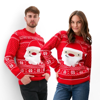 Свитер вязаный новогодний KAFTAN Santa, размер 54