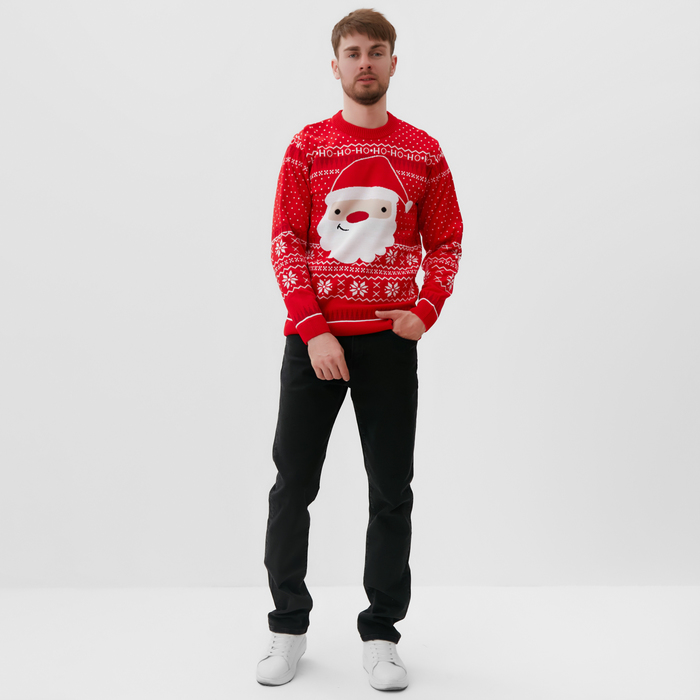 Свитер вязаный новогодний KAFTAN Santa, размер 52