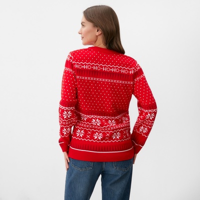 Свитер вязаный новогодний KAFTAN Santa, размер 52