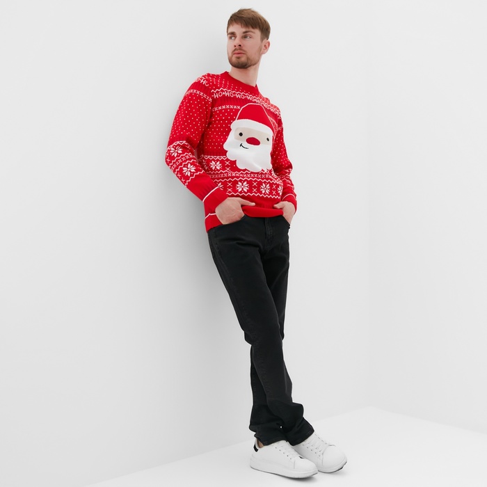Свитер вязаный новогодний KAFTAN Santa, размер 52